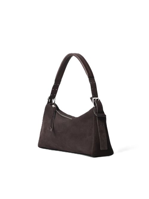 Lemaire BELTED BAGUETTE BAG IN SUEDE LEATHER Lemaire | BG0167 LL0125BR007 EBONY BROWN